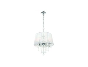Lampa wisząca Mona 5xE14 do stylowego salonu srebrna LP-5005/5P srebrna Light Prestige