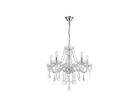 Luksusowy żyrandol świecznikowy z szklanymi kryształkami CRISTALLO 5xE14 LP-2940/5P Light Prestige