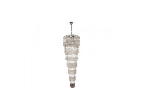 Lampa wisząca elegancki szklany żyrandol LUXE Chrom E14 18006-69-CHR Zuma Line
