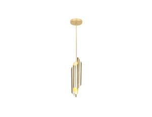 Lampa wisząca w kolorze zlotym LIBRA 6xE14 MILAGRO BY MACIEJ ZIEŃ