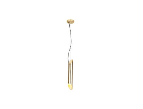 Lampa wisząca w kolorze złotym LIBRA 1xE14 MILAGRO BY MACIEJ ZIEŃ