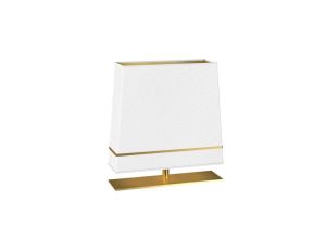 Lampa nocna stojąca VOLANS 1xE27 biało złota MILAGRO BY MACIEJ ZIEŃ