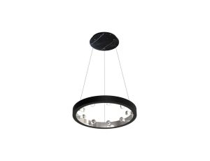 Lampa wisząca ring CASSIOPEIA 9xE14 czarny MILAGRO BY MACIEJ ZIEŃ