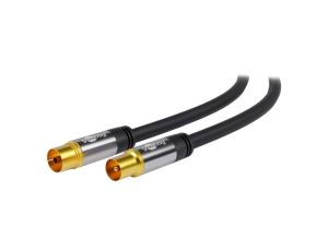 Kabel 5m PVC czarny 75 Obsługa: 4K, FullHD, UHD 2160p 70384