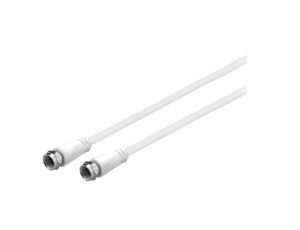 Kabel 5m F wtyk, z obu stron PVC biały 75 66624