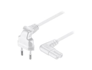 Kabel CEE 7/16 (C) wtyk kątowy, IEC C7 żeński kątowy PVC 5m 97357