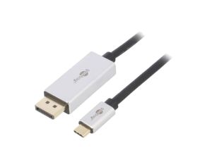 Adapter DisplayPort 1.4, HDCP 2.2 DisplayPort wtyk, USB C wtyk 60177