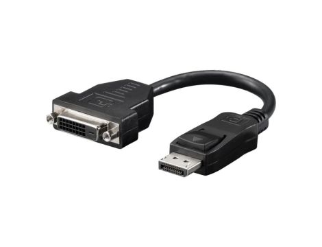 DP-DVIDF Adapter DisplayPort wtyk, DVI-D (24+1) gniazdo 0,2m czarny