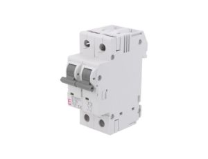 Wyłącznik nadprądowy, 230/400VAC, Prąd znamionowy: 16A, Bieguny: 2, 6kA, Szczelność: IP20 ETIMAT 6 2P B16