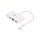 USB.C-ADAP-20 Adapter HDMI 1.4, USB 3.0 0,15m biały Obsługa: 4K, UHD 2160p