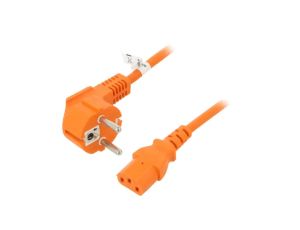 Kabel CEE 7/7 (E/F) wtyk kątowy, IEC C13 żeński PVC 3m 10A 95289