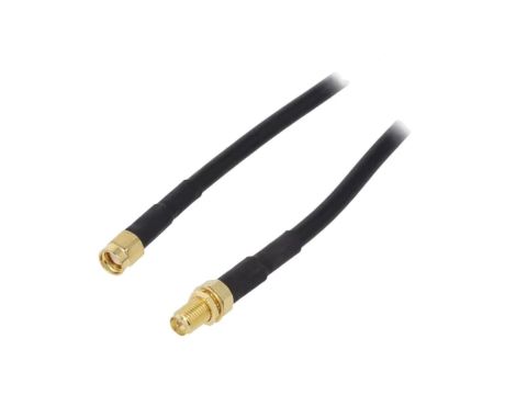 Kabel 10m RP-SMA męski, RP-SMA żeński czarny 50 51679