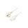 SN327-3/07/2WH Kabel CEE 7/7 (E/F) wtyk kątowy, IEC C15 żeński PVC 2m biały