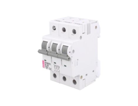 002115518 Wyłącznik nadprądowy, 230/400VAC, Prąd znamionowy: 25A, Bieguny: 3, 6kA, Szczelność: IP20