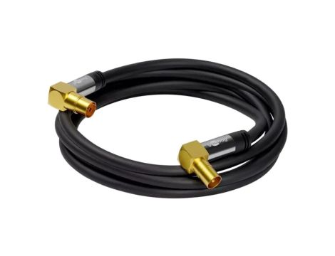 ANT-90-M/F-0200-BK Kabel 2m PVC czarny 75 Obsługa: 4K, FullHD, UHD 2160p