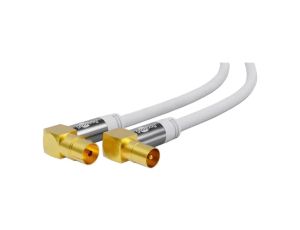 Kabel 1m PVC biały 75 Obsługa: 4K, FullHD, UHD 2160p 70411