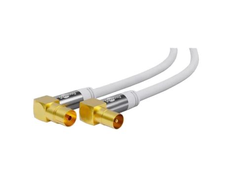 ANT-90-M/F-0100-WH Kabel 1m PVC biały 75 Obsługa: 4K, FullHD, UHD 2160p