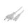 Kabel 2x0,75mm2 CEE 7/16 (C) wtyk, IEC C7 żeński PVC 5m biały 93988