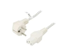 Kabel 3x0,75mm2 CEE 7/7 (E/F) wtyk kątowy, IEC C15 żeński 93314
