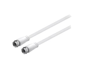 Kabel 3m F wtyk, z obu stron PVC klasa ekranowania A+ biały 58817