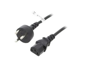SN42-3/07/2BK Kabel DE2-13R (K) wtyk, IEC C13 żeński PVC 2m czarny 10A 250V