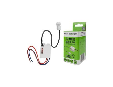 Czujnik ruchu PIR IP65 360 st. 800W zasięg 6m z zewnętrzną sondą biały CP-12