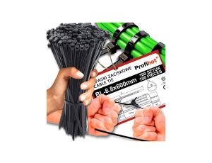 OPASKA KABLOWA zaciskowa CZARNA UV 8,8x600 100 szt