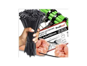 OPASKA KABLOWA zaciskowa CZARNA UV 4,8x450 100 szt