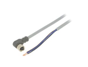 Przewód przyłączeniowy, PIN: 3, kątowe, 5m, M8, 60VAC, 4A, Żyły: 3 CONE53NF-A5P