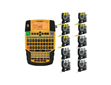 Drukarka etykiet DYMO Rhino 4200 dla elektryka, instalatora, przemysłu s0955990 + 5 taśm DYMO IND 12mm x 1,5m (żółta / czarny na