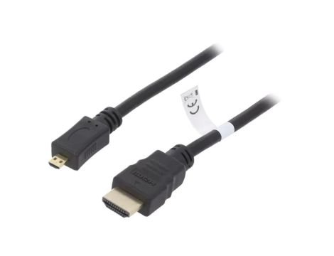 Kabel HDMI 2.0 HDMI wtyk,micro HDMI wtyk PVC Dł: 2m czarny 53785