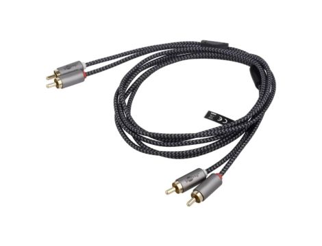 GOOBAY-PLUS-65291 Kabel RCA wtyk x2,z obu stron 0,5m Pokrycie: złocony PVC