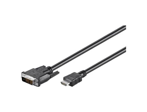 HDMI-DV020.030 Kabel HDMI 1.4 DVI-D (18+1) wtyk,HDMI wtyk 3m czarny