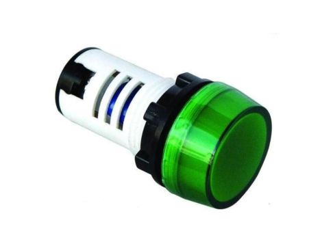 Kontrolka sterownicza LED zielona 12 V AC/DC