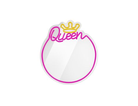 Neon MIRROR LED QUEEN ciepły biały róż FMNE04 Forever Light