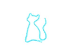 Neon LED KOT turkus NNE24 Neolia