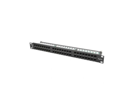 Patch panel RACK 19 kat.6 48p UTP z półką 1U LANBERG