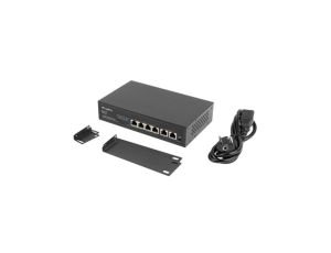 Switch PoE+ 10 19 RACK 6x port RJ45 (4x PoE+ Fast Ethernet + 2x Uplink Gigabit 1000Mb/s) przełącznik niezarządzalny RSFE-4P-2FE-