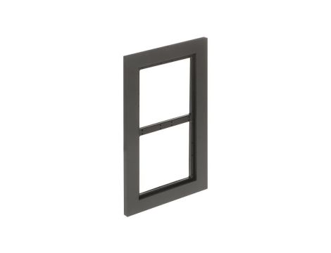 Aluminiowa ramka maskująca do puszki na dwa moduły, przeznaczona dla serii VTO4202F/FB, kolor czarny, DAHUA