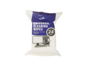 Chusteczki czyszczące do sprzętu biurowego UNI-WIPES/24