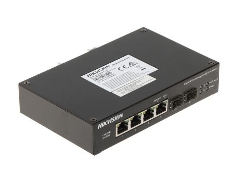 Switch PoE DS-3T0506HP-E/HS 4-portowy SFP Hikvision