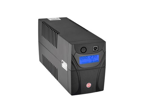GT UPS POWERbox Tower 650VA/360W Line-Interactive 2xSCHUKO 12V-7Ah LCD