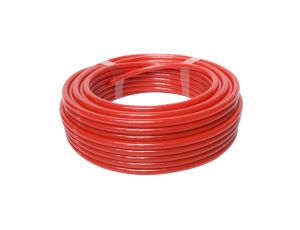 Przewód pneumatyczny PU poliuretanowy kalibrowany, fi 6x4 mm, czerwony (krążek 25 m)