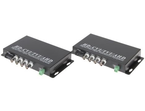 Światłowodowy konwerter WIDEO OVH-4D/SC 4x VIDEO + RS-485 KOMPLET TXRX
