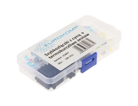 Zestaw szybkozłączek z cyną + rury termokurczliwe 0.25-6mm2 ZS-0856