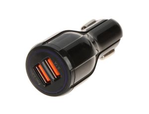 Ładowarka samochodowa USB 5V/3.1A/2XUSB-QUICK3.0/CAR