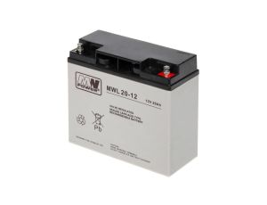 Akumulator VRLA AGM 12V 20Ah (żywotność 10-12lat) MWL 20-12 M5