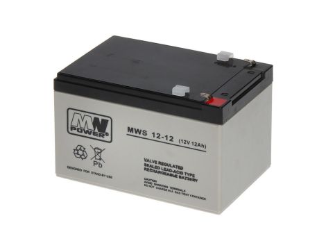 Akumulator VRLA AGM 12V/12Ah (żywotność 3-5lat) MWS 12-12 T1