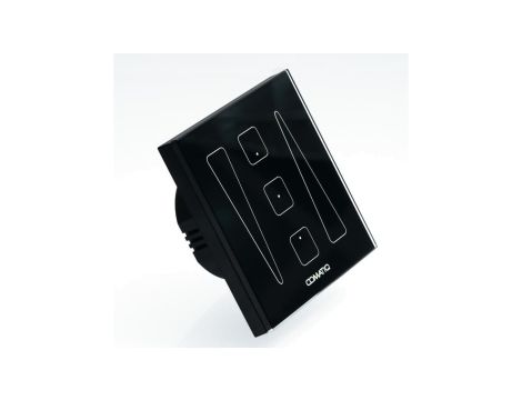 Wyłącznik dotykowy szklany panel sterujący DALI-2 IQswitch.103DS czarny Comatiq