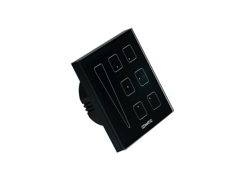 Wyłącznik dotykowy szklany panel sterujący DALI-2 IQswitch.106LS czarny Comatiq